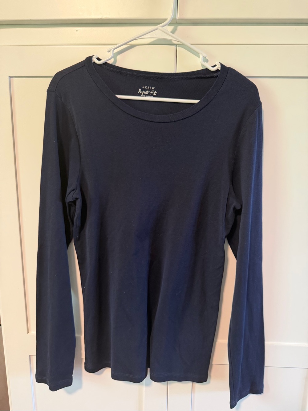 J. Crew Navy Basics Long Sleeve Crewneck Tee